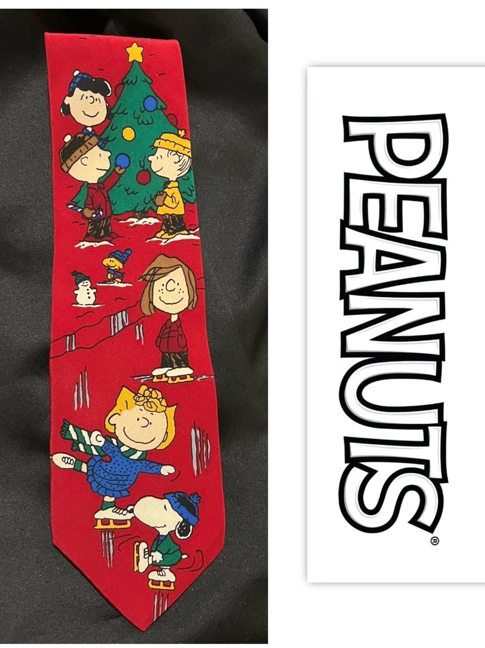 Peanuts Christmas Silk Necktie